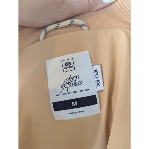 Rip Curl Anti Series Tidal Butter Yellow Crop Boxy Puffer Coat Women Sz M Winter - Picture 13 of 13